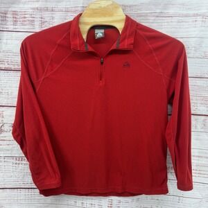 Nike ACG Waffle Knit 1/4 Zip Pullover Shirt Mens Large Red‎ Long Sleeve